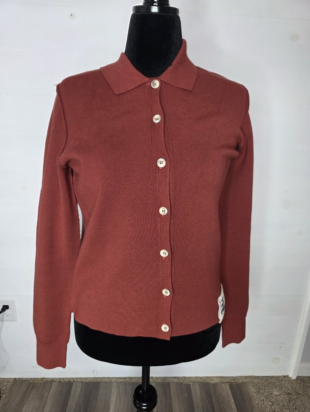 We The Free Heirloom Collection Cardigan and Halter Top Knit Set Rust Boho. L